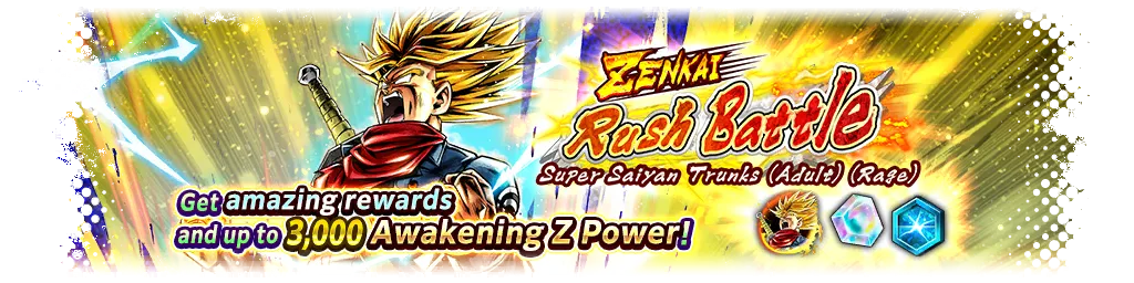 ZENKAI Rush Battle - Trunks adulte : furieux Super Saiyan -
